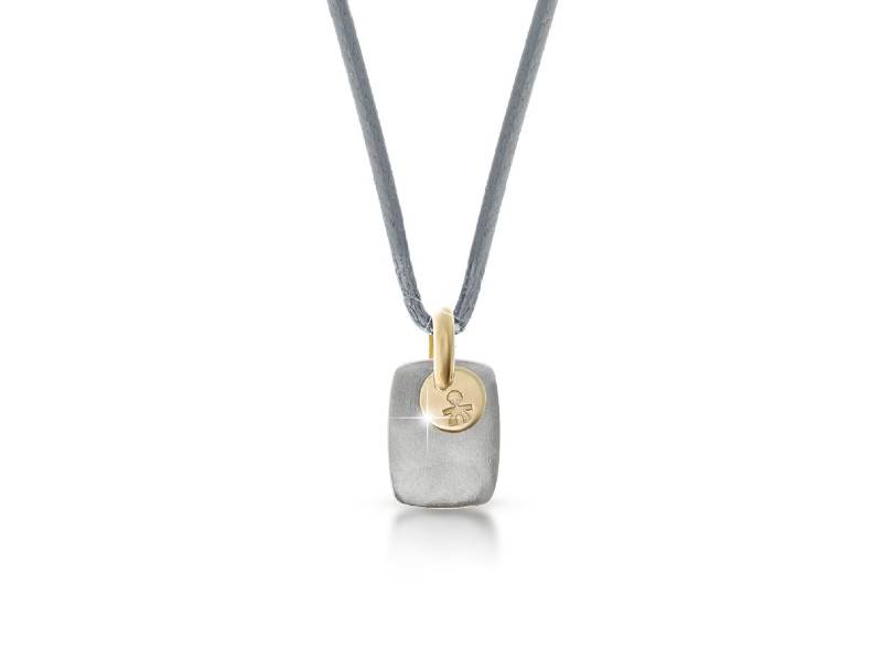 VALUES MALE PENDANT IN TITANIUM AND YELLOW GOLD FOR MAN LE BEBE' LBU007